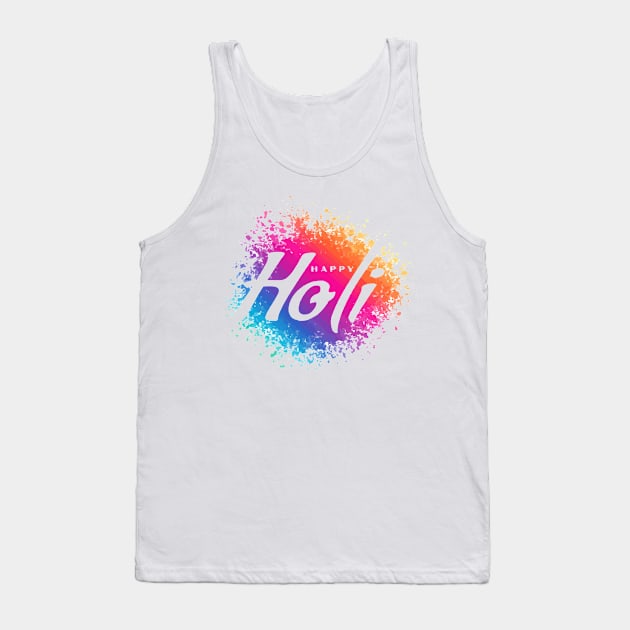 Happy Holi Indian Festival Tank Top by jobieh shop